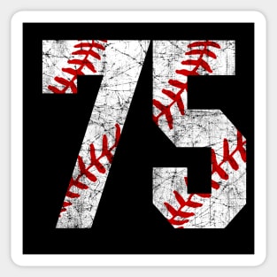 Vintage #75 Baseball Laces Baseball Mom Jersey Love Baseball Sticker